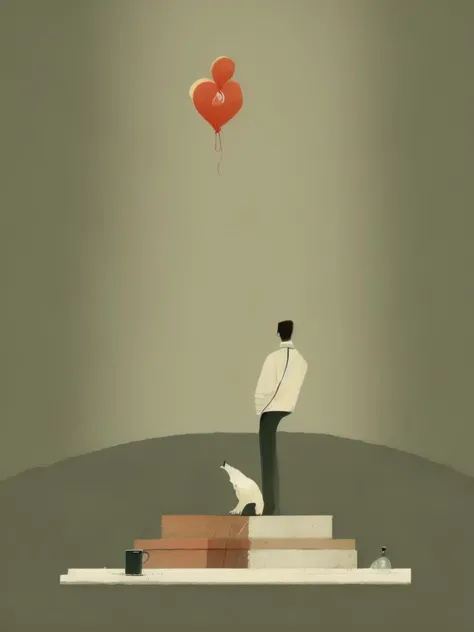 <lora:AlessandroGottardo:1>a good morning, by Alessandro Gottardo and El Lissitzky