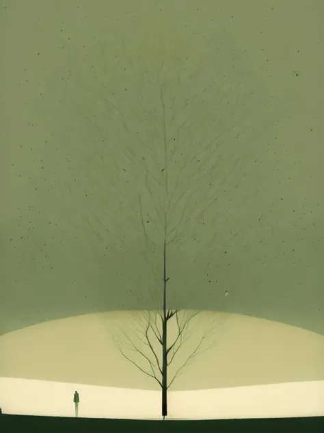<lora:AlessandroGottardo:1>Beach and trees by Alessandro Gottardo