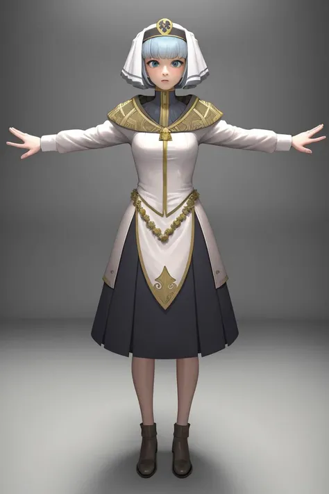 (masterpiece, best quality, absurdres), 1girl, solo, standing, <lora:silque_fe_v1:1>, silque, <lora:TPose:0.7>, outstretched arms,