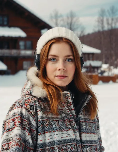 cinematic photo professional fashion close-up portrait photography of ((ohwx woman)) at ski lodge during Noon, Nikon Z9 <lora:amyadams_dh128_v1_sdxl:1.1> . 35mm photograph, film, bokeh, professional, 4k, highly detailed