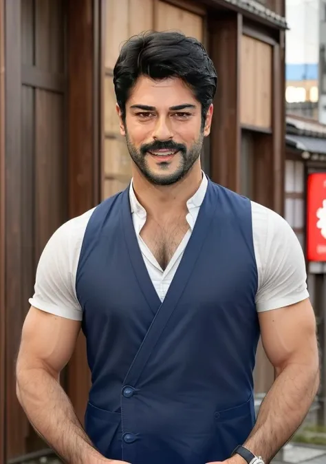 (raw portrait photo) of (cheerful:1.2) burak_ozcivit as (developer:1.3),of (standing:1.2),(short hair:1.2),(defined beard:1.1)at (front of:1.2) vernacular,(izakaya:1.3),(skin details:1.2),(skin pores:1.2),85mm - 135mm,(massurrealism:1.2) ,<lora:burak_ozcivit-000008:0.8>,