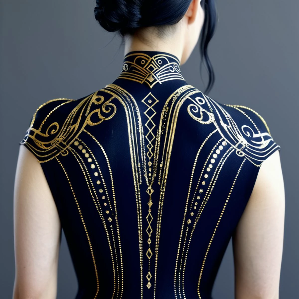 masterpiece,high resolution,
,<lora:art_deco-v4-xl-8:0.8>,
,art deco,artdeco_v4,3d,back,,tattoo,black and gold