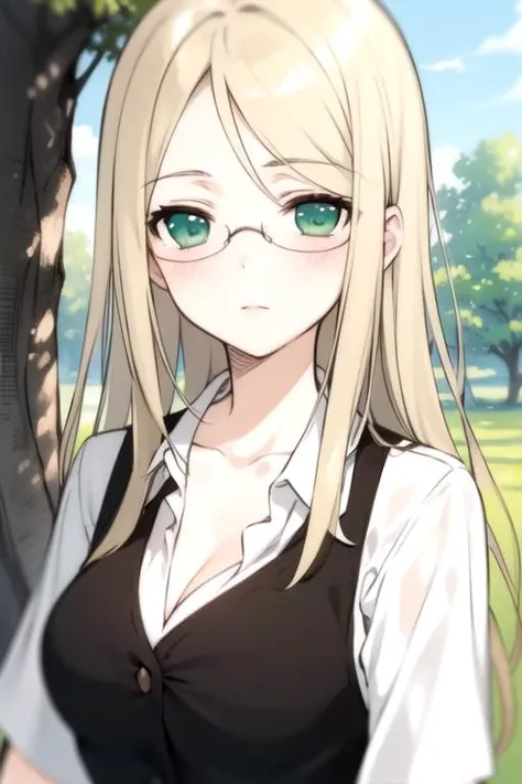 masterpiece, best quality, sketch, 1girl, solo, looking at viewer, upper body, depth of field, (watercolor illustration, soft pastel colors:1.1), , <lora:nobara_yukinokouji:0.66>, nobara_yukinokouji, blonde hair, green eyes, , , , ,
