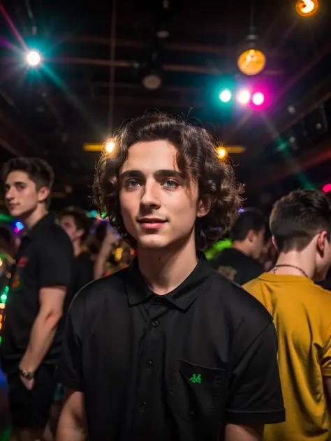 t1m0thee, in disco club, in black shirt, (dance floor full with young people in background:0.9) , 8k uhd, dslr, high quality, film grain, Fujifilm XT3
<lora:TimotheeDoguV1:0.92>