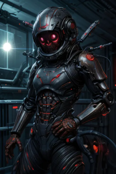 Techwear fashion horror-themed sci-fi style (((Ultra-detailed, 8k, highres, masterpiece))),kkw-detailMe-v1.0,BossFight Diffusion,<lora:Soul_Knight_SDXL_-_By_HailoKnight:0.8>,soul knight,<lora:XL_boss_battle:1>,<lora:ral-dissolve:0.8>,ral-dissolve,<lora:more_details:1>,<lora:More_interesting_backgrounds:0.8>,IBG,, futuristic, technological, space themes, advanced civilizations, light leaks, lens flares, eerie, unsettling, dark, spooky, suspenseful, grim, highly detailed . Futuristic, cyberpunk, urban, tactical, sleek, dark, highly detailed