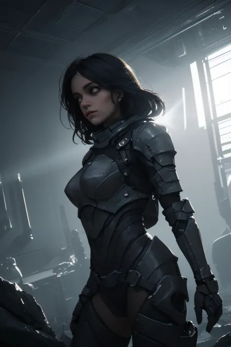 cinematic film still horror-themed sci-fi style kkw-detailMe-v1.0,BossFight Diffusion,<lora:Soul_Knight_SDXL_-_By_HailoKnight:0.8>,soul knight,<lora:XL_boss_battle:1>,<lora:ral-dissolve:0.8>,ral-dissolve,, futuristic, technological, space themes, advanced civilizations, light leaks, lens flares, eerie, unsettling, dark, spooky, suspenseful, grim, highly detailed . shallow depth of field, vignette, highly detailed, high budget, bokeh, cinemascope, moody, epic, gorgeous, film grain, grainy