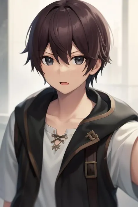 masterpiece, best quality, high quality, 1boy, solo, male focus, looking at viewer, upper body, depth of field, <lora:noir_stalgia:0.72>, noir_stalgia, brown hair, black eyes,