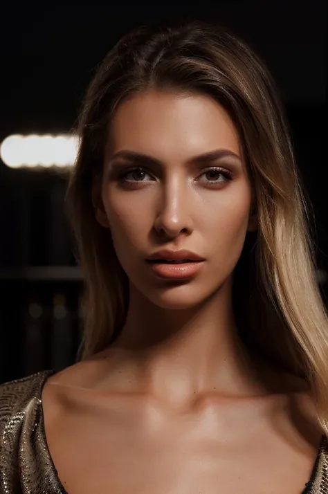 4k, 8k, {upper-body portrait:1}, blonde hair, black shirt, studio lighting, ultra fine-detailed, skin pores, skin texture, claudia photodromm, <lora:clphd_v1.5:1>
