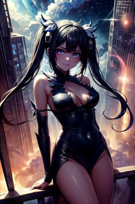 (RAW Photos, Best Quality), (animesque: 1.2), Solo, (((Female Devil, succubus, Bewitching figure))), (Sharp facial features), (smaller face), Beautiful breasts, (High Detail Skin: 1.2), 鎖骨, Pretty face, Beautiful eyes, long eyelashes, (long purple wavy hair), Glossy fingertips, A seductive gaze, supreme curvaceous beauty, ((Black costume)), Understand the body line, ((Muscle exposure)), FULL BODYSHOT, Wet, Bedroom view, Night, ultra-detailliert, Professional Lighting, Photon mapping, Physically Based Rendering,