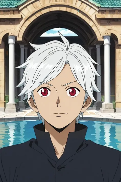score_9, score_8_up, score_7_up, , anime screencap, rating_safe, , , , 1boy, male focus, <lora:bell_cranel_pony:0.53>, bell_cranel, white hair, red eyes, solo, asymmetrical, pond, arch, japanese architecture, dusk, the pose, happy, <lora:one_piece_style_pony:0.8>, one_piece_style, , <lora:sdxl_lightning_8step_lora:1>