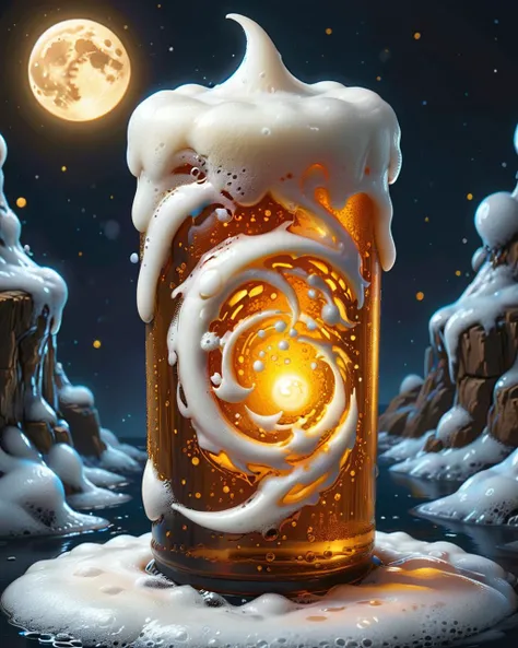 Painting, Flirty Cylinder, Moon in the night, Pixel Art, natural lighting, Low Contrast, hearthstone artwork, <lora:ral-beer:1> ral-beer