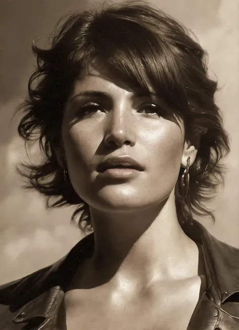 close up portrait RAW photo of sks woman, inspired by fallout, Mad Max and Waterworld, ,absurdres, detailed face, post apocalyptic atmosphere in 1930', an UNIQUE_TOKEN in rugged power armor holding a rifle with both hands, ((junkyard)), (debris), ((trash)), ((junk)), (((cars))) fill up the streets, rust, corrosion, sense of scale, sublime beauty of the grandiose environment, epic, cinematic composition, volumetric lighting, defined lines, blurred background, saturated colors, strong bloom, ((photorealistic)) panorama by Ed Blinkey, Atey Ghailan, by Jeremy Mann, Greg Manchess, Antonio Moro, Intricate, High Detail, Sharp focus, dramatic, by greg rutkowski, realism, beautiful and detailed lighting, shadows, by Jeremy Lipking, by Antonio J. Manzanedo, by Frederic Remington, by HW Hansen, by Charles Marion Russell, by William Herbert Dunton, <lora:locon_gemma_v1_from_v1_64_32:1.25>