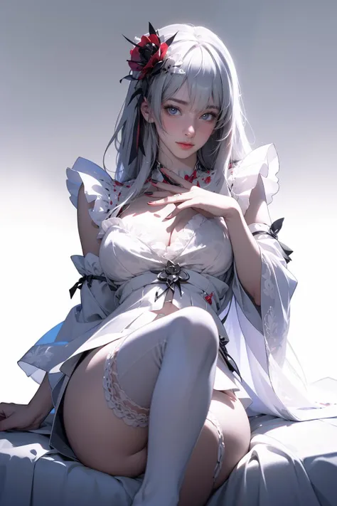 ((the Extremely Detailed CG Unity 8K Wallpapers)), masutepiece, Ultra-detailed, floating,,High resolution, Tortured princess,Sexually suggestive, (Petite, ridiculously long gray hair, Princess, White Devil Taoism, Blue eyes, (White and red see-through gorgeous panties、Long sleeves and intricate embroidery), Bridal Veil, circlet, bridal gauntlets, Blushing, Shy,Glamorous Bra,Skinny Legs,Body with soft surface,White panty,Open your crotch,embarrassed from,Wear red pin heels,low angles,Tie your hands with a rope,Crucified,Tied up with a rope,nffsw,Tortured Girl,Get,be sweaty,Getting wet with foam,