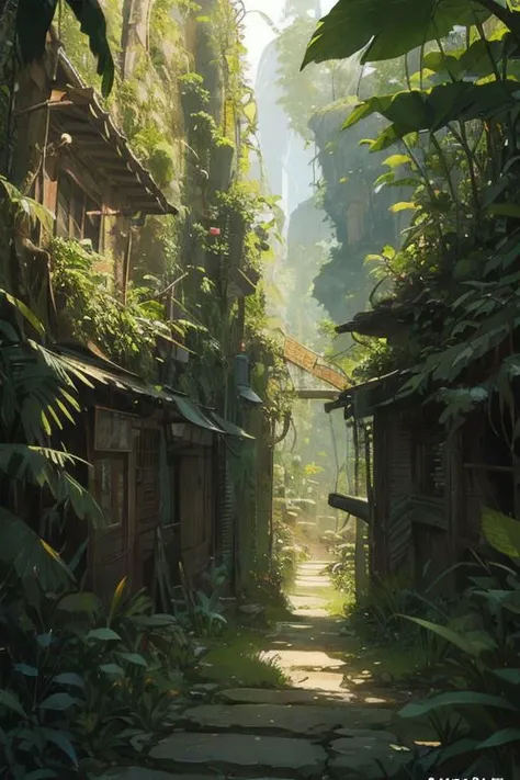 jungle, secret, advanced, colorful, creative art, concept art, cinematic, studio, composition, (best quality:1.3), (masterpiece:1.3)