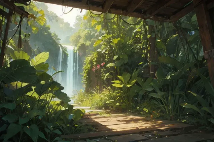 jungle, secret, advanced, colorful, creative art, concept art, cinematic, studio, composition, (best quality:1.3), (masterpiece:1.3)