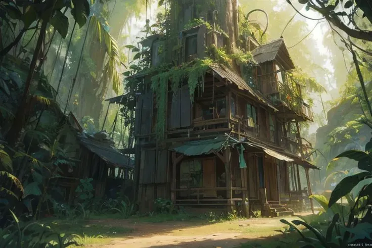 jungle, secret, advanced, colorful, creative art, concept art, cinematic, studio, composition, (best quality:1.3), (masterpiece:1.3)