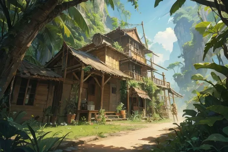 jungle, secret, advanced, colorful, creative art, concept art, cinematic, studio, composition, (best quality:1.3), (masterpiece:1.3)