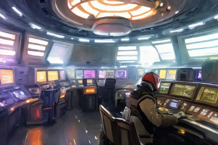 ((a digital painting)) a cyber spaceship control deck, <lora:DIG2_JBX-000006:0.9>, ((good brushwork)), dramatic lighting