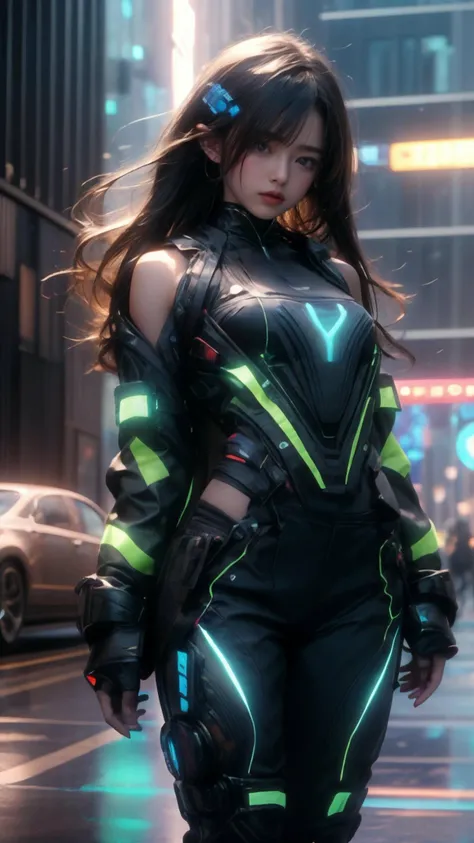 Realistic,masterpiece,best quality,cinematic lighting,natural shadow,highest detail,professional photography,detailed background,depth of field,insane details,intricate,aesthetic,detailed face,subsurface scattering,realistic hair,realistic eyes,
r1ge,1girl,Cyberbike,muscular,photo of a girl,20yo,full body,Lob (long bob) Hair,Hair over one eye,looking at viewer,
<lora:techwear:0.8>,techwear,
<lora:add_detail:0.5>,<lora:æ³å
:0.5>,
<lora:r1ge - AnimeRage:0.3>,<lora:Neonpunkai-8:0.3>,Neonpunkai,<lora:Cyber:0.8>,