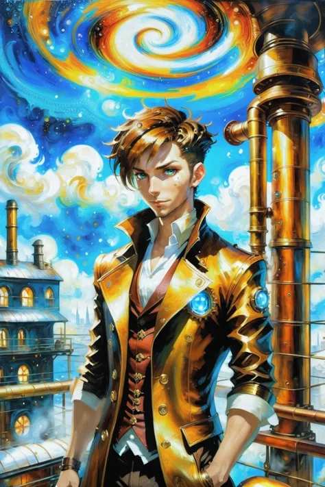 oil painting, steampunk, <lora:EnvySendNoodzXL01:1>1boy, man, ruggedly handsome, well-lit interior, in a rooftop<lora:EnvyBetterHiresFixXL01:0:hr=1><lora:EnvySwirlPaintingXL01:1><lora:EnvyAnimeOilXL01:1>