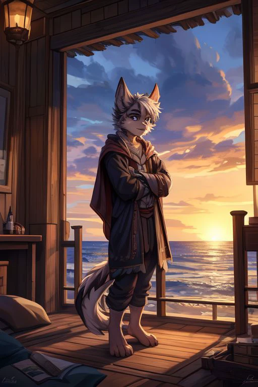 (((Barefoot furry character, full body, cinematic setting, male)))
Masquerading as a man with a reason.
My charade is the event of the season
and if I claim to be a wise man, well
it surely means that I don't know.
On a stormy sea of moving emotion
tossed about I'm like a ship on the ocean.
I set a course for winds of fortune,
but I hear the voices say:
(Carry on my wayward son.)
(There'll be peace when you are done.)
(Lay your weary head to rest.)
(Don't you cry no more.)
BREAK, detailed background, 8K, (masterpiece:1.5), intricate details, highly detailed, extreme detail, octane render, fine art, best quality, highres, (detailed face:1.5), ((full_body)), UHD, (((perfect hands)))