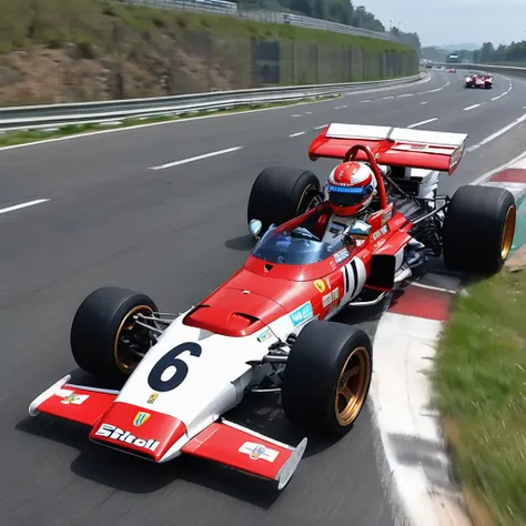 photo of a f312b, ultra detailed livery, 8k uhd, high quality, (on a busy freeway, bumber to bumper traffice:1.4), goggles Paisano, customers, early hours of the morning of a summer day, 4k, glimpses of sunlight, vibrant color <lora:f312b_SDXL-LoRA-v02:0.7>