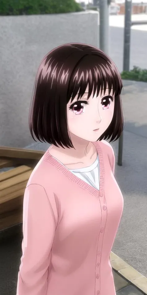 (Ultra-HD, ultra-HD-photo-realism) 1girl, <lora:ichika arima s1-lora-nochekaiser:1> ichika arima, short hair, brown hair, (pink eyes:1.3),