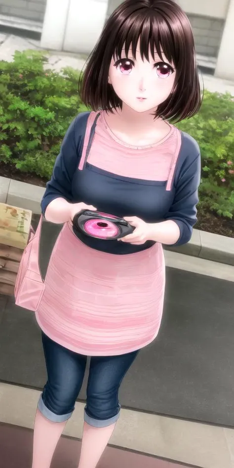 (Ultra-HD, ultra-HD-photo-realism) 1girl, <lora:ichika arima s1-lora-nochekaiser:1> ichika arima, short hair, brown hair, (pink eyes:1.3),