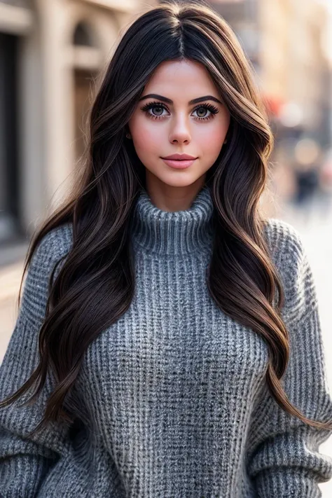 photo of beautiful (azzy1and:0.99), a woman in a (megastructure:1.1), perfect hair, hair upsweep updo, wearing (sweater:1.2), modelshoot style, (extremely detailed CG unity 8k wallpaper), professional majestic (photography by  massimo vitali:1.1), (Nikon L35AF Camera), 24mm, exposure blend, hdr, faded, extremely intricate, High Detail, Sharp focus, dramatic, soft cinematic light, (looking at viewer), (detailed pupils), cute smile, 24mm, 4k textures, soft cinematic light, adobe lightroom, photolab, elegant, ((((cinematic look)))), soothing tones, insane details, hyperdetailed, low contrast
