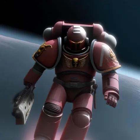 space marine walking towards the camera <lora:WH40XL:1>