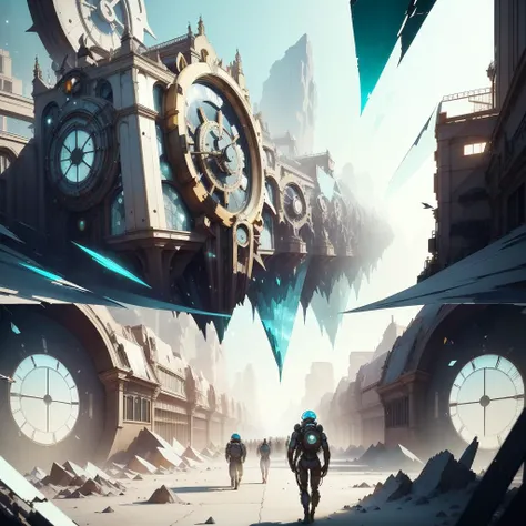 <lora:FragRealityTech-20:0.9>,fragrealitytech , scifi , shattered warped reality , refractions, space time ,  
(crowded shopping district :1.1) ,