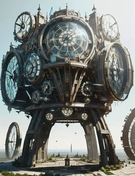 ((best quality)), ((masterpiece)), ((realistic)), (detailed), fragrealitytech Futuristic Intergalactic Transit Center, Sandstone, Outdoor Chandeliers, Motion Sensor Lights,shattered warped reality, ((masterpiece)), 8K, HDR, <lora:FragRealityTech:1.2>