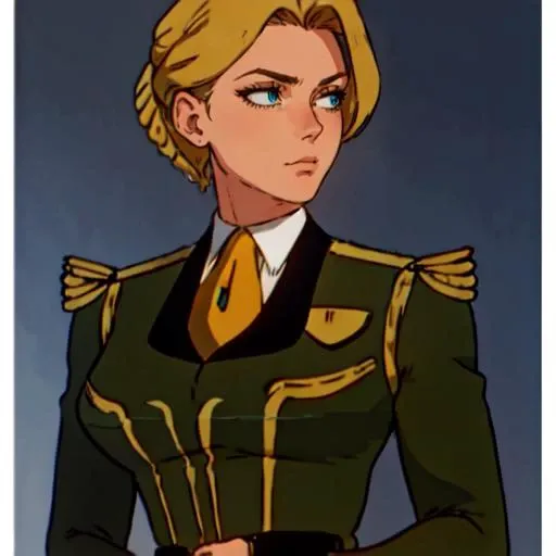 upper body, a woman standing, beautiful eyes, beautiful girl, high detail skin, high detail eyes, high detail hair, highres, ultra detailed, sharpen picture, Highly detailed, masterpiece, best quality, photorealistic, <lora:empireuniformLoRA:1> gundammilitaryuniform:1.2