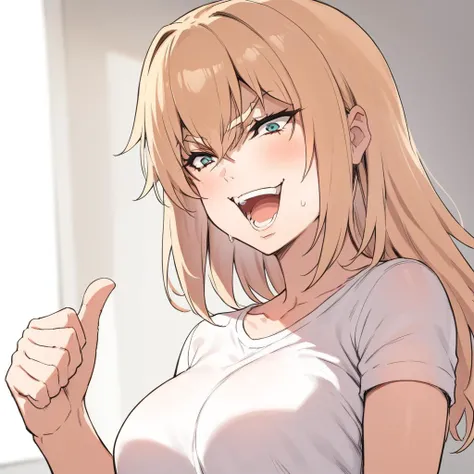 <lora:xl_kono dio da(kohaku_Delta)-000008:1>,dio face,open mouth,smile,thumbs up,, masterpiece,best quality,