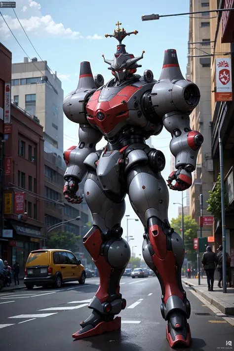 (1kaijin:1.2), outdoors, street, people, city, iron, grey submarine, robot, mecha, crown, science fiction, standing
(masterpiece, best_quality:1.2), realistic, photorealistic, full body, solo,
<lora:kaijin_v5-000018:0.8>