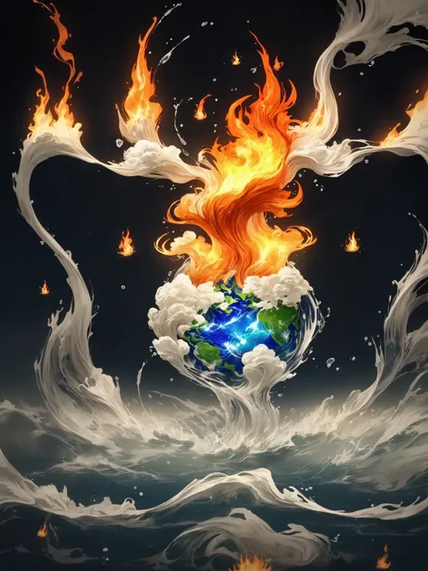 symbols of,(element water),(element wind),(element fire),(element earth),