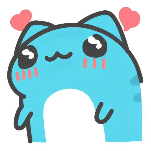 Capoo, blush stickers ,simple background, <lora:Capoo:1.0>
