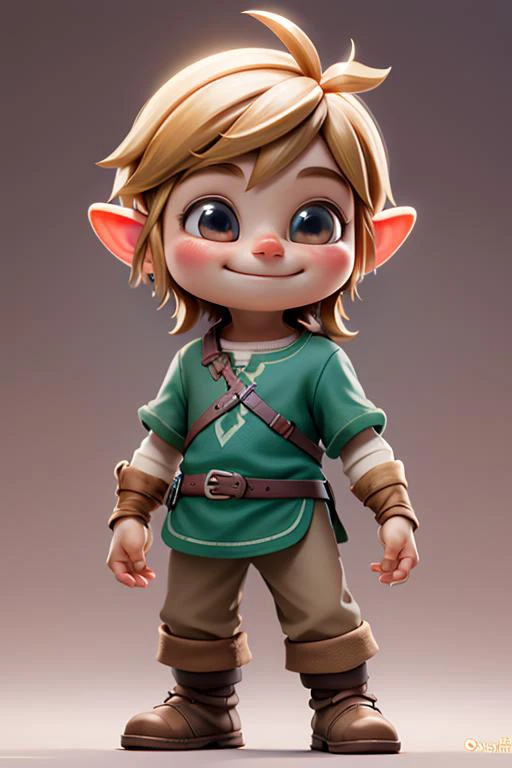 masterpiece,best quality,8k,official art,cinematic light,ultra high res,solo,full_shot,,(1boy link backlighting,standing ),smile,kind_smile,happiness,boots,peaceful,(simple_background:1.2),kawaii,many little elves are floating,<lora:link_offset:0.8>,