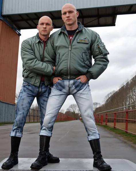 Two of Wolfs wearing a motogp racing suit-fully, standing in room, wolf hump his friends back, erect, real dick shaft, cumshot, moaning face, drooling face