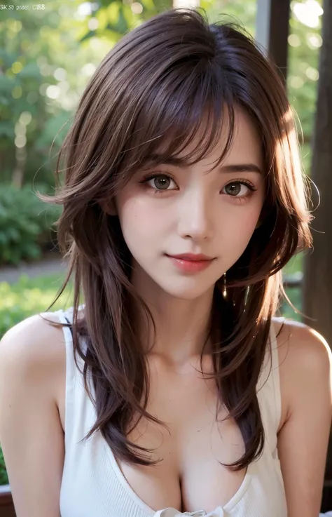 ((((brown hair, medium hair)))), best quality, 8K, HDR, highres, absurdres:1.2, blurry background, bokeh:1.2, Photography, (RAW photo:1.2), (photorealistic:1.4), (masterpiece:1.3), (intricate details:1.2), 1girl, solo, japanese girl, delicate, beautiful detailed, (detailed eyes), (detailed facial features), petite, (((large breasts))), skin tight, (looking_at_viewer), from_front, (skinny), (best quality:1.4), (ultra highres:1.2), cinema light, (extreme detailed illustration), (lipgloss, best quality, ultra highres, depth of field, caustics, Broad lighting, natural shading, 85mm, f/1.4, ISO 200, 1/160s:0.75),1girl, solo,(((smile))), <lora:yaeMikoRealistic_yaemikoMixed:0.4> , <lora:twbabe_6:0.3> , <lora:no131Girl_v10:0.3>
