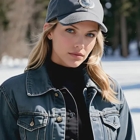 triciahelfer a woman wearing winter clothes, (8k, best quality, masterpiece:1.2), (realistic, photo-realistic:1.37), ultra high res, ultra-detailed, incredibly beautiful girl