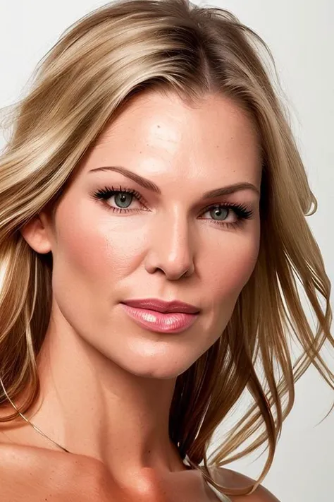 (CR-Trici4Helfer-summer4love263:0.9), (face closeup:1.3) photo of (young:1.0) woman, (plain grey background:1.1), (slick hair:1.0), (oiled shiny skin:1.0),