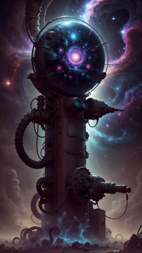 <lora:CosmicEldritchTech:.8> CosmicEldritchTech eldritchtech, cosmic, dark energy, petrol pump, centered