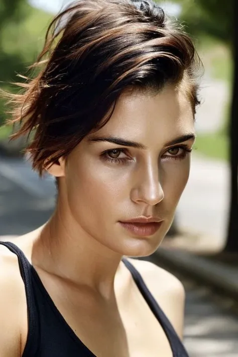 fmk, face closeup protrait of woman wearing tank top, undercut hair,
<lora:CR-FamkeJanssen-v1-frankyfrank2k:1>