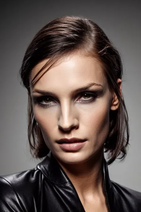 fmk, protrait of woman, slick hair, grey background,
 <lora:CR-FamkeJanssen-v1-frankyfrank2k:1>