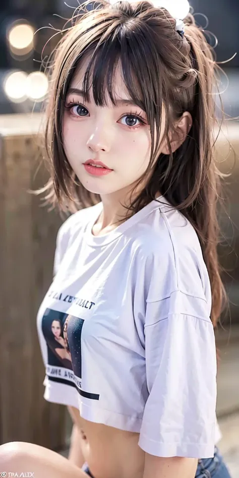 1girl <lora:sd-No.178-000014:0.7>,close-up,night, t-shirt,, 8k, RAW photo, best quality, masterpiece,realistic, photo-realistic,