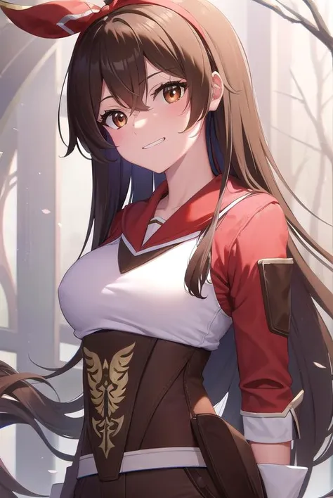 genshinamber, <lyco:genshinamber-lyco-nochekaiser:1>,
amber, brown hair, long hair, (brown eyes:1.5), hair between eyes, hair ribbon, ribbon, red ribbon, <lora:talkmouth_I_v100:1>, smile,
BREAK brown shorts, long sleeves, white thighhighs, shorts, thighhighs, jacket, crop jacket, red jacket, corset, gloves, brown gloves,
BREAK outdoors, nature, forest,
BREAK looking at viewer, (cowboy shot:1.5), upper body,
BREAK <lyco:GoodHands-beta2:1>, (masterpiece:1.2), best quality, high resolution, unity 8k wallpaper, (illustration:0.8), (beautiful detailed eyes:1.6), extremely detailed face, perfect lighting, extremely detailed CG, (perfect hands, perfect anatomy),