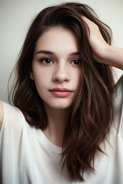 instagram photo, pale brunette 18yo brown eyes, dark bags under eyes,  woman,  photostudio  <lora:add_detail:0.8> skin pores, skin detail, freckles