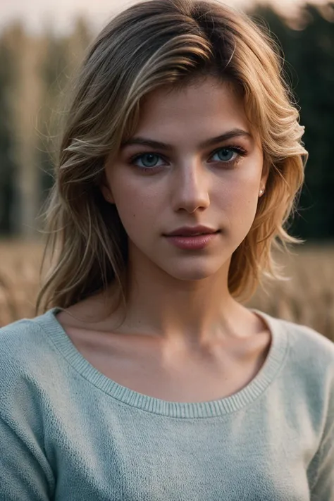 photo of beautiful (jem1mar0b:0.99), a woman with perfect hair, wearing Pastel Orange (pullover:1.1), (field of wheat:1.1), (closeup), modelshoot style, (extremely detailed CG unity 8k wallpaper), professional majestic photography, (Leica M6 Camera), 24mm, exposure blend, hdr, faded, extremely intricate, High (Detail:1.1), Sharp focus, dramatic, soft cinematic light, (looking at viewer), (detailed pupils), 4k textures, elegant, ((((cinematic look)))), soothing tones, insane details, hyperdetailed, low contrast, (epicPhoto)