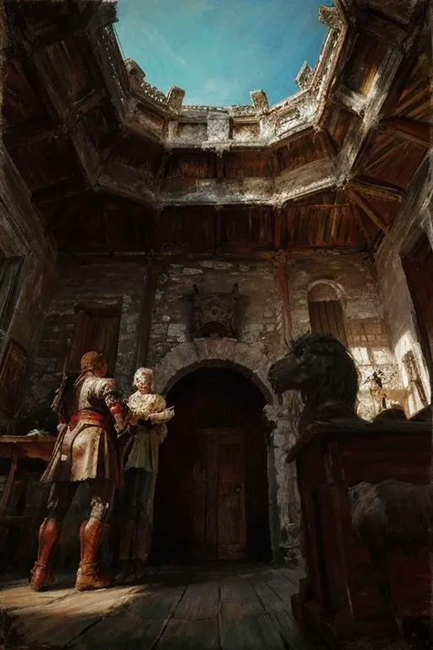 a drawing, a painting, EdgarDegras, <lora:Edgar Degras style:1>, Cosplay Photograph, insane details, upper body shot of a Grotesque [Northern|Yuan Dynasty] ([Notre-Dame Cathedral:Doghouse:3]:1.2) , inside a Warrior Diocletian's Palace, at Midday, horizon-centered, Light, Alternative Art, soft lighting, Orton effect, Phase One XF IQ4 150MP, Selective focus, Saturated